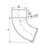 Lindab Steel Downpipe Shoe - 75mm Graphite