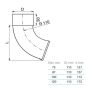 Lindab Steel Downpipe Shoe - 87mm Black