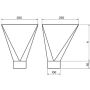 Lindab Steel Large Water Hopper - 75mm Silver Metallic