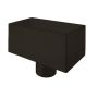 Lindab Steel Regular Water Hopper - 100mm Coffee Brown