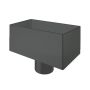 Lindab Steel Large Rectangular Water Hopper - 87mm Graphite
