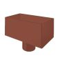 Lindab Steel Medium Rectangular Water Hopper - 75mm Tile Red