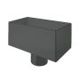 Lindab Steel Medium Rectangular Water Hopper - 87mm Anthracite Grey