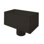 Lindab Steel Medium Rectangular Water Hopper - 87mm Black