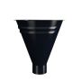 Lindab Steel Half Round Water Hopper - 100mm Matte Black