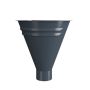 Lindab Steel Half Round Water Hopper - 75mm Anthracite Grey