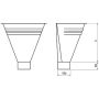 Lindab Steel Half Round Water Hopper - 87mm Anthracite Grey