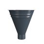 Lindab Steel Half Round Water Hopper - 87mm Graphite