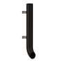 Lindab Steel Vandal Reinforced Pipe with Shoe - 102mm x 0.85mtr Black