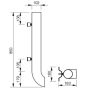 Lindab Steel Vandal Reinforced Pipe with Shoe - 102mm x 0.85m Graphite