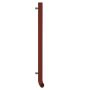 Lindab Steel Vandal Reinforced Pipe with Shoe - 102mm x 2mtr Dark Red