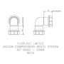 FloPlast Multi Fit Compression Waste Bend - 90 Degree x 32mm