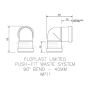 FloPlast Push Fit Waste Bend Knuckle - 90 Degree x 40mm Black