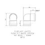 FloPlast Push Fit Waste Bend Knuckle - 90 Degree x 50mm Grey