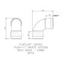 FloPlast Push Fit Waste Bend Swept - 92.5 Degree x 50mm Grey