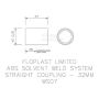 FloPlast Solvent Weld Waste Coupling - 32mm Black