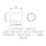 FloPlast Solvent Weld Waste Coupling - 40mm Grey