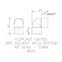 FloPlast Solvent Weld Waste Bend Knuckle - 90 Degree x 32mm Black