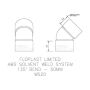 FloPlast Solvent Weld Waste Bend - 135 Degree x 50mm Black