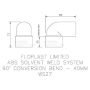 FloPlast Solvent Weld Waste Bend Swivel Male and Female - 90 Degree x 40mm Black