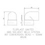 FloPlast Solvent Weld Waste Swivel / Conversion Bend - 92.5 Degree x 50mm White
