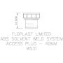 FloPlast Solvent Weld Waste Access Plug - 40mm Grey
