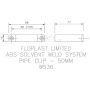 FloPlast Solvent Weld Waste Pipe Clip - 50mm White