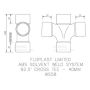 FloPlast Solvent Weld Waste Cross Tee - 92.5 Degree x 40mm White