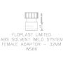 FloPlast Solvent Weld Waste Cap & Lining - 32mm White