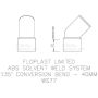 FloPlast Solvent Weld Waste Bend Swivel - 135 Degree x 40mm Grey