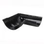 Cast Iron Beaded Half Round Gutter Right Hand Angle - 90 Degree x 115mm Black