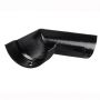 Cast Iron Half Round Gutter Right Hand Angle - 90 Degree x 100mm Black