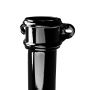 Cast Iron Round Eared Downpipe - Socket On One End - 65mm x 1829mm Black