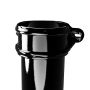 Cast Iron Round Eared Downpipe - Socket On One End - 100mm x 914mm Black