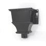 Cast Iron Round Downpipe Hopper Head Traditional Deep Flanged Outlet - 75mm Black