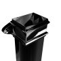Cast Iron Rectangular Downpipe Eared - 100mm x 75mm x 1829mm Black