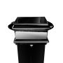 Cast Iron Rectangular Downpipe Eared - 100mm x 75mm x 1829mm Black