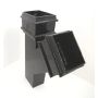 Cast Iron Square Downpipe Branch - 135 Degree x 100mm Black