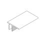 Aluminium Cladding Two Part Finishing Trim - 70mm x 2825mm Grey Ash