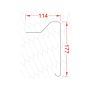 GRP Roofing Raised Edge Trim - 114mm (W) x 177mm (H)