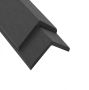 Standard Woodgrain/Grooved Composite Decking & Panel Cladding Edge Seal - 41mm x 41mm x 3600mm Charcoal