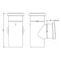 FloPlast Drainage Junction Double Socket - 87.5 Degree x 110mm