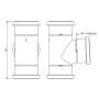 FloPlast Drainage Junction Triple Socket - 87.5 Degree x 110mm