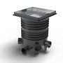 FloPlast Inspection Chamber Set with 46mm Deep Block Paviour Cover - 450mm Diameter