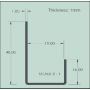 Fibre Cement Cladding Aluminium End Profile - 3mtr White