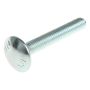 M12 x 100mm - Coach Bolt with Nut Grade 4.6 DIN 603 - BZP - Bag of 14