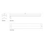 White Bullnose Fascia 135 Degree External Corner - 327mm x 50mm