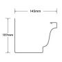 Zinc Large Ogee Gutter - 145mm x 2.4mtr Length