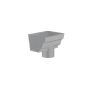 Cast Iron H16 Ogee Gutter Stopend Outlet Socketed - 125mm for 75mm Downpipe Primed