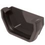 FloPlast Square Gutter External Stopend - 114mm Anthracite Grey
